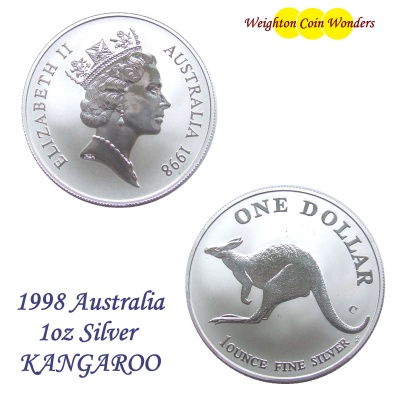 1998 Silver 1oz KANGAROO - Click Image to Close